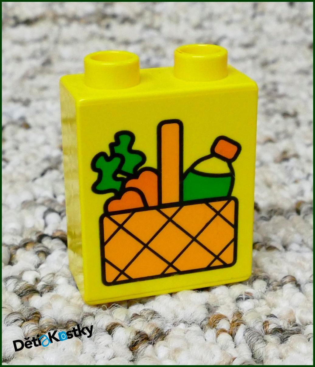 Lego® Duplo® Kostka 1x2x2 Žlutá - Košík Piknik