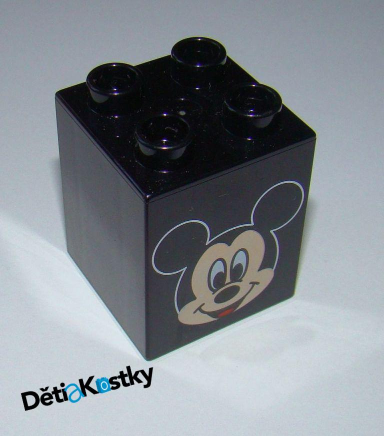 Lego® Duplo® Kostka 2x2x2 Černá - Mickey Mouse