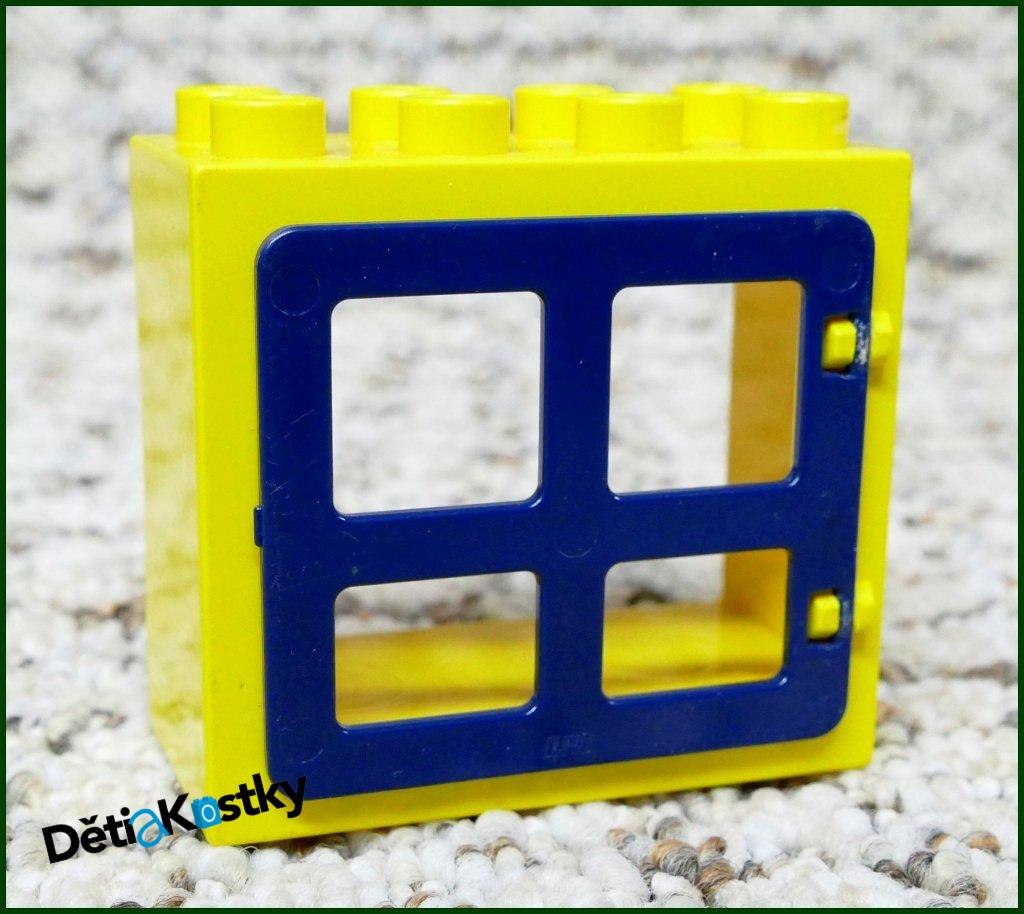 Lego® Duplo® Kostka s Oknem Žlutá - Tmavě Modrá Okenice