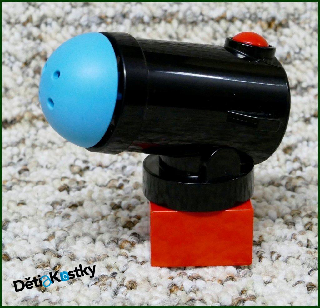 Lego® Duplo® Dělo Malé Vystřelovací Černé s Tyrkysovým Nábojem