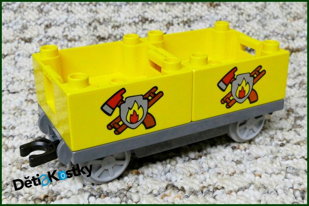 Lego® Duplo® Vagon s Nízkými Kontejnery - Hasiči