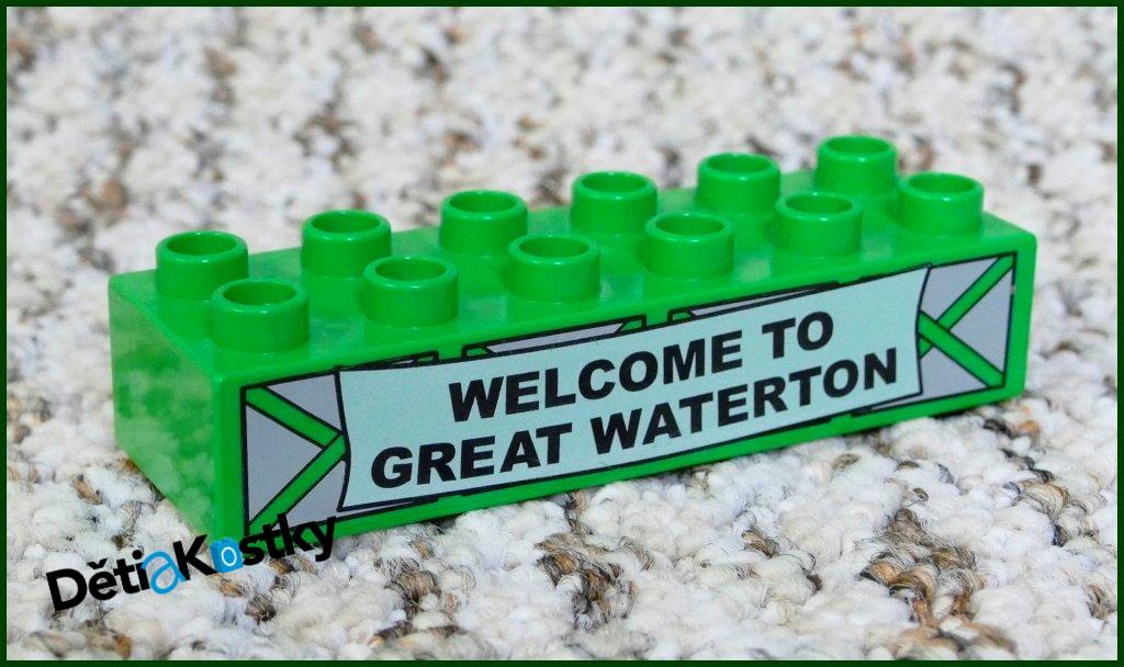 Lego® Duplo® Kostka 2x6 s Nápisem Great Waterton