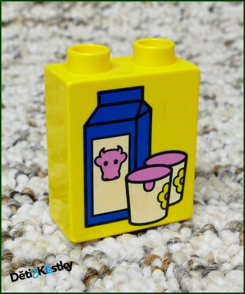 Lego® Duplo® Kostka 1x2x2 Žlutá - Krabicové Mléko