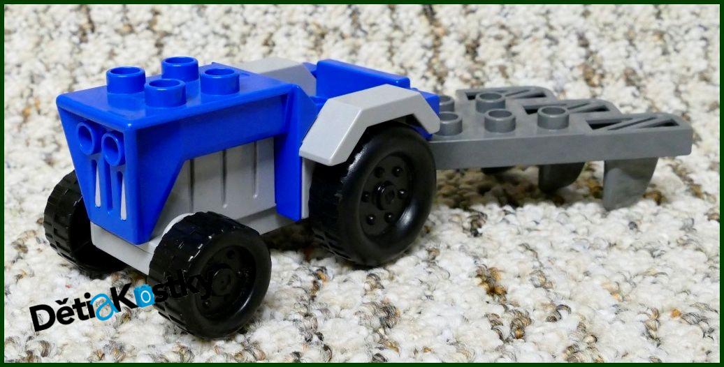 Lego® Duplo® Traktor s Pluhem Modrý (Šedý Pluh)