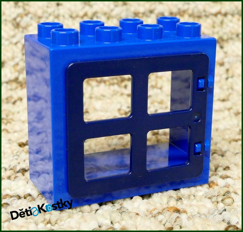 Lego® Duplo® Kostka s Oknem Modrá - Tmavě Modrá Okenice