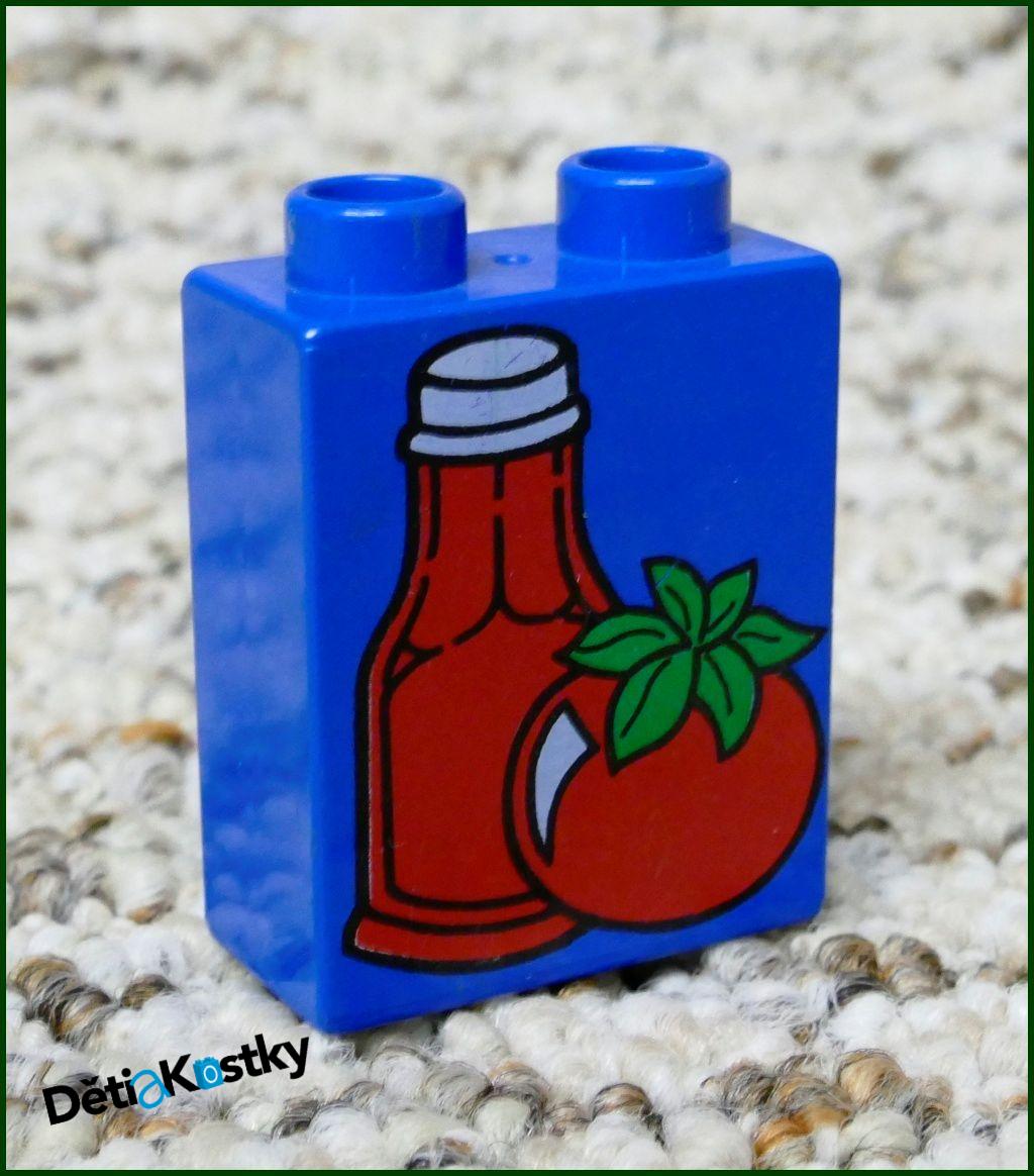 Lego® Duplo® Kostka 1x2x2 Modrá - Kečup a Rajče