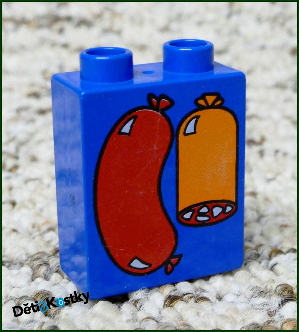 Lego® Duplo® Kostka 1x2x2 Modrá - Salámy