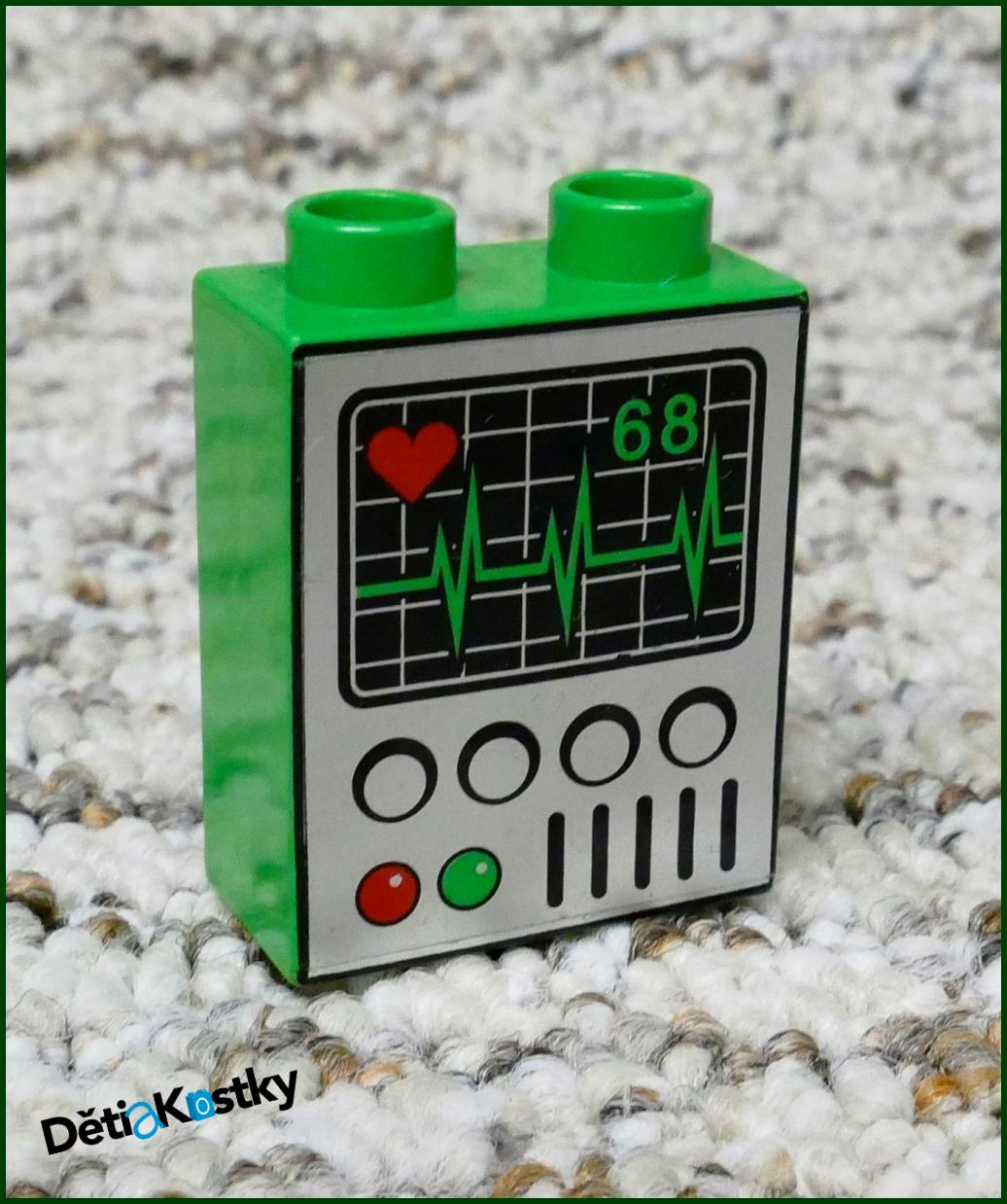 Lego® Duplo® Kostka 1x2x2 Světle Zelená - EKG