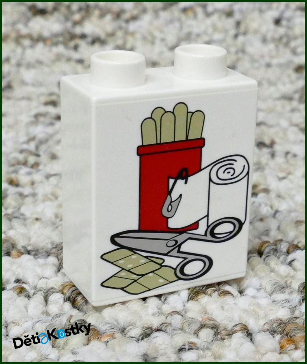 Lego® Duplo® Kostka 1x2x2 Bílá - Náplasti a Nůžky
