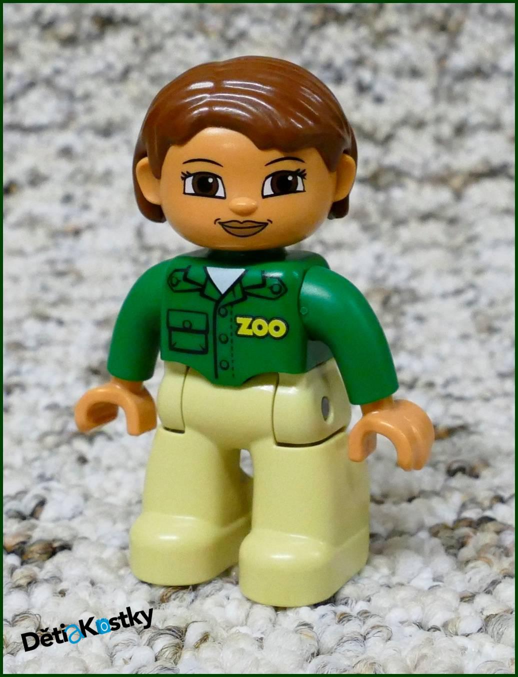 Lego® Duplo® Figurka Zoo Ošetřovatelka Béžovo/Zelená