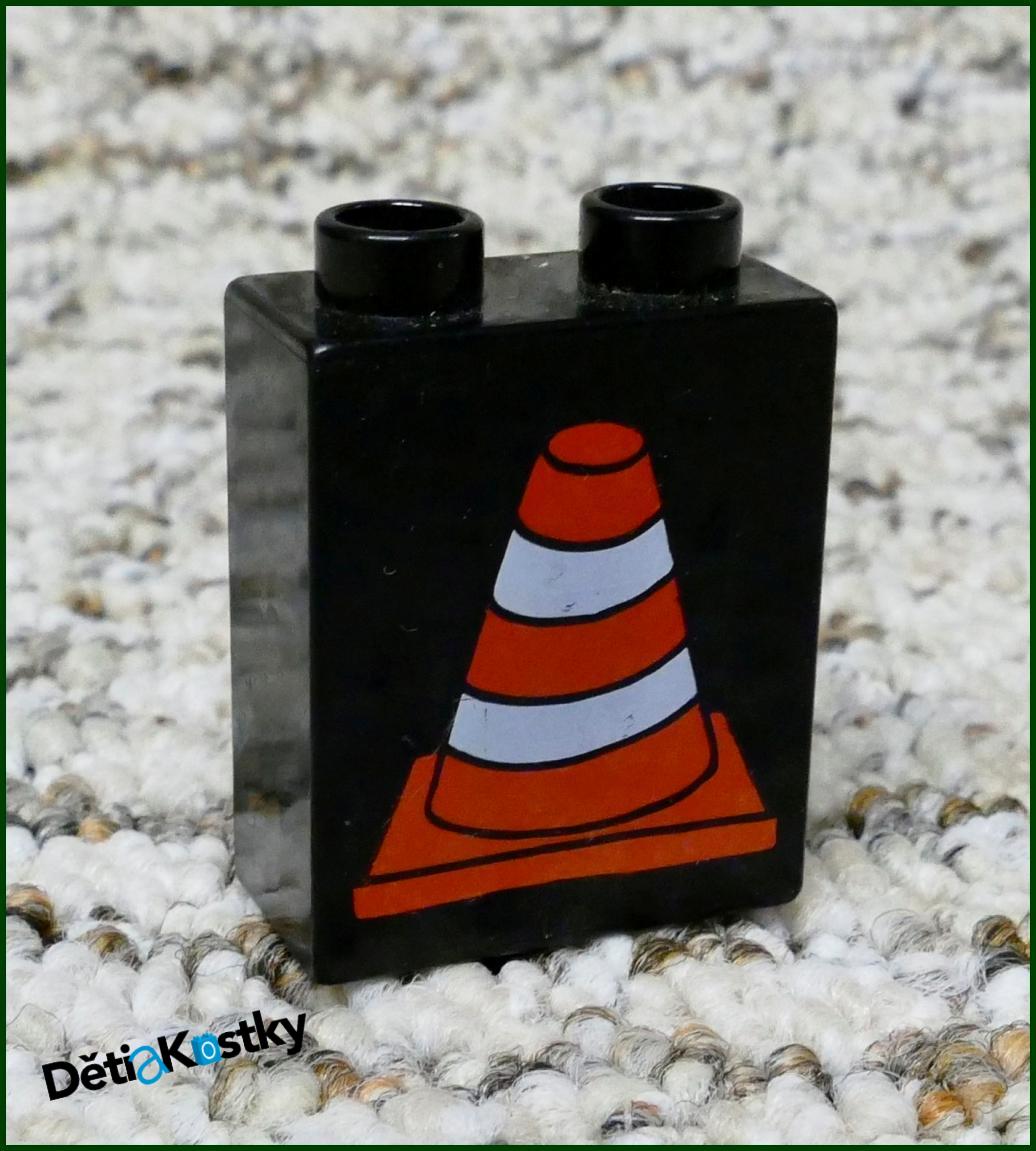 Lego® Duplo® Kostka 1x2x2 Černá - Kužel