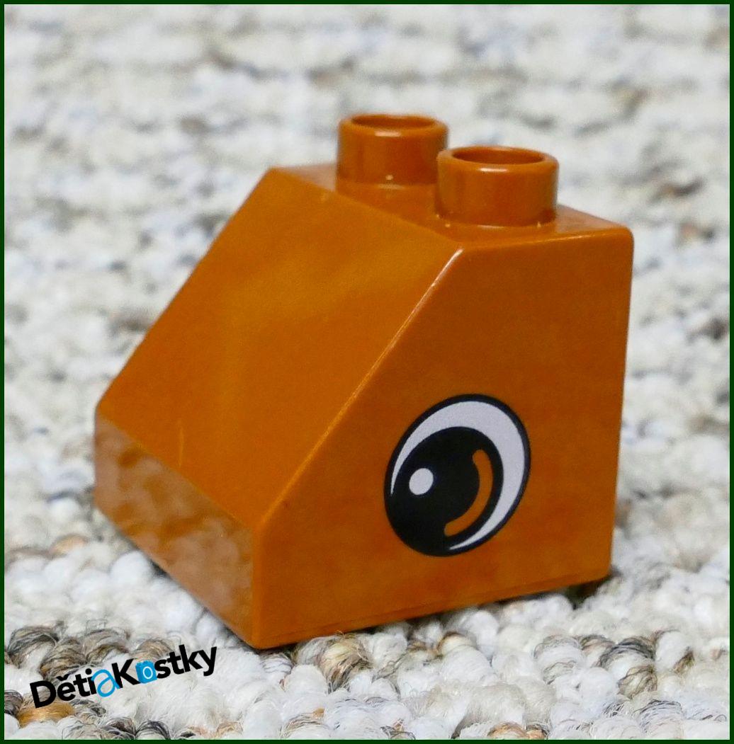 Lego® Duplo® Kostka Hnědá Zkosená 2x2 Oko