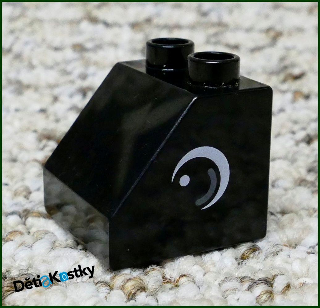 Lego® Duplo® Kostka Černá Zkosená 2x2 Oko
