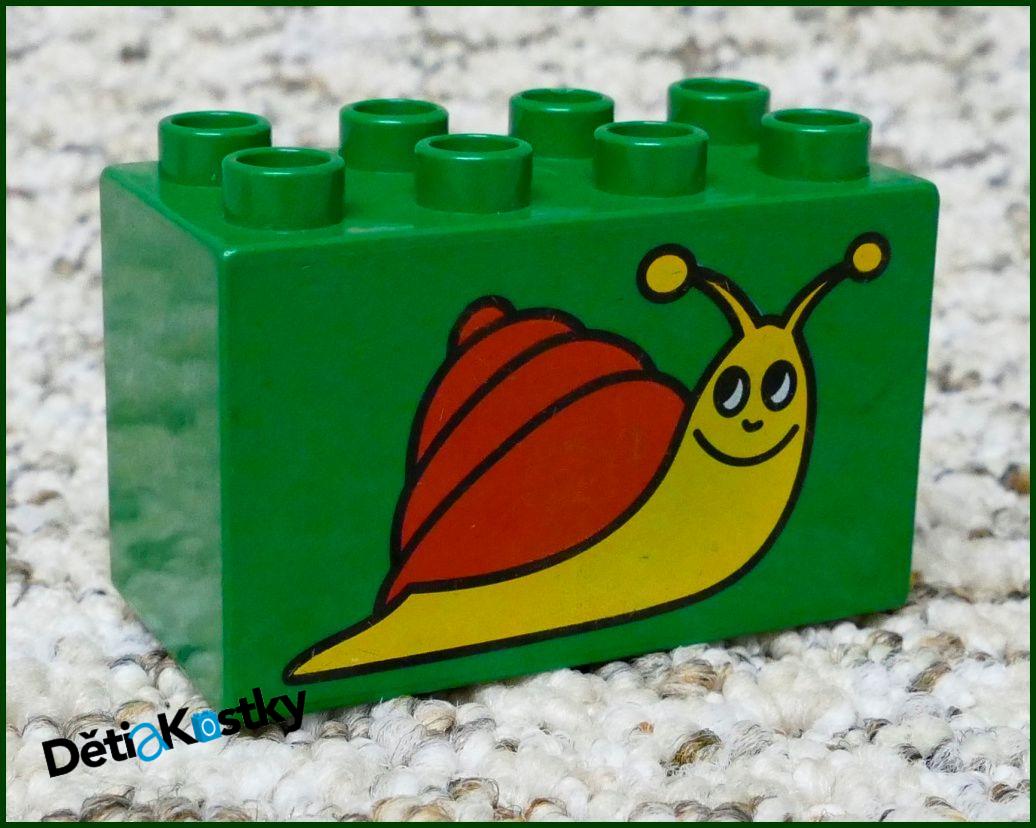Lego® Duplo® Kostka 2x4x2 Zelená - Šnek