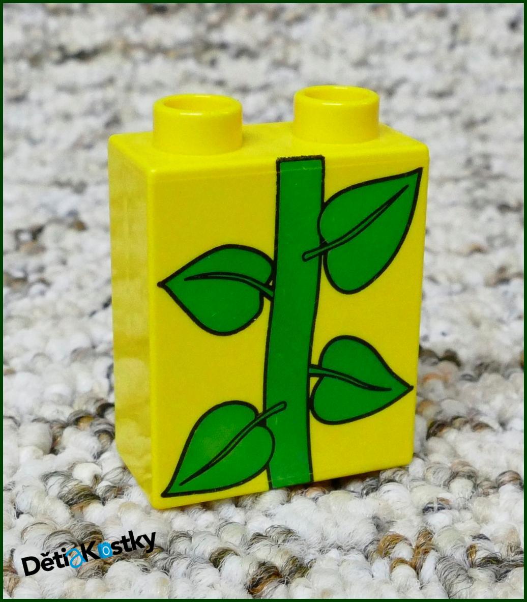 Lego® Duplo® Kostka 1x2x2 Žlutá - Rostlina