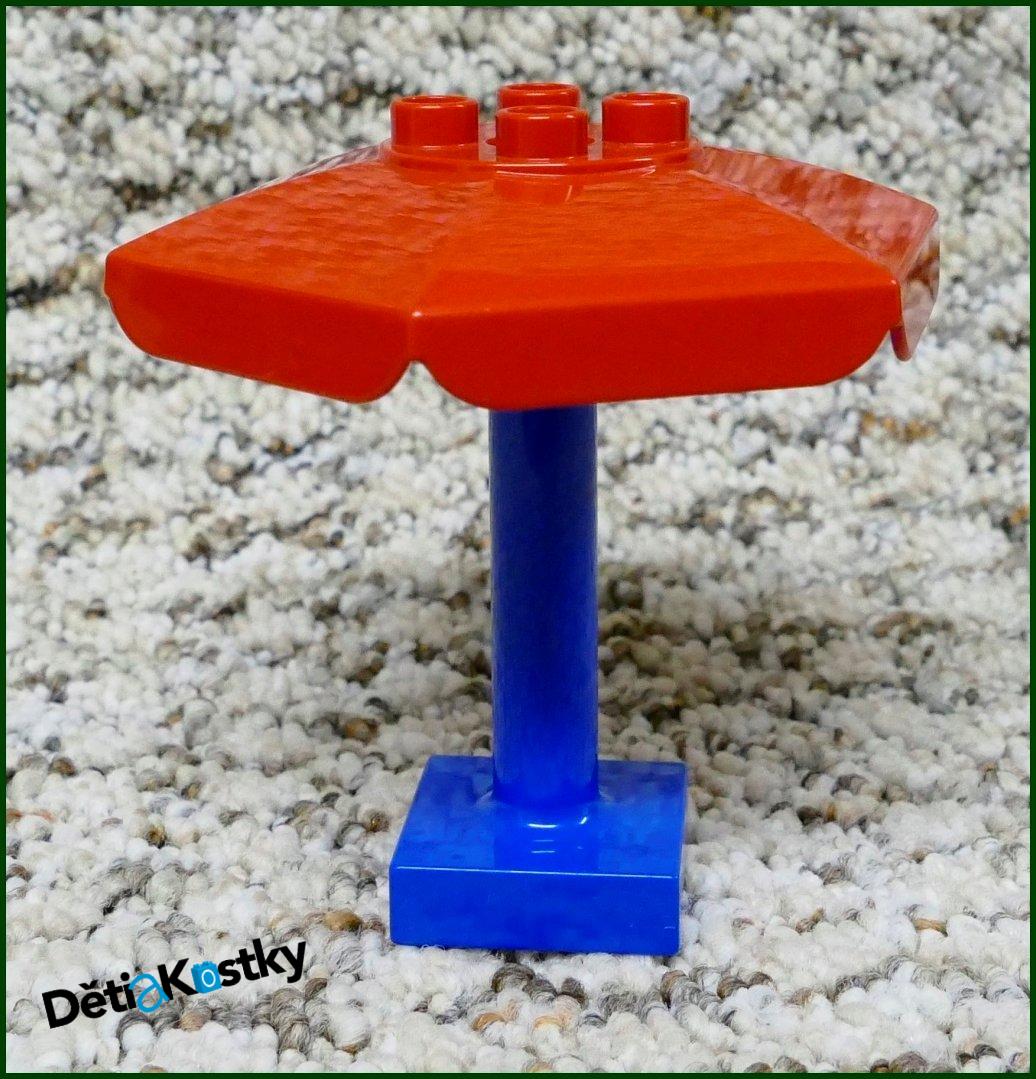 Lego® Duplo® Slunečník Velký Červený - Modrý Podstavec