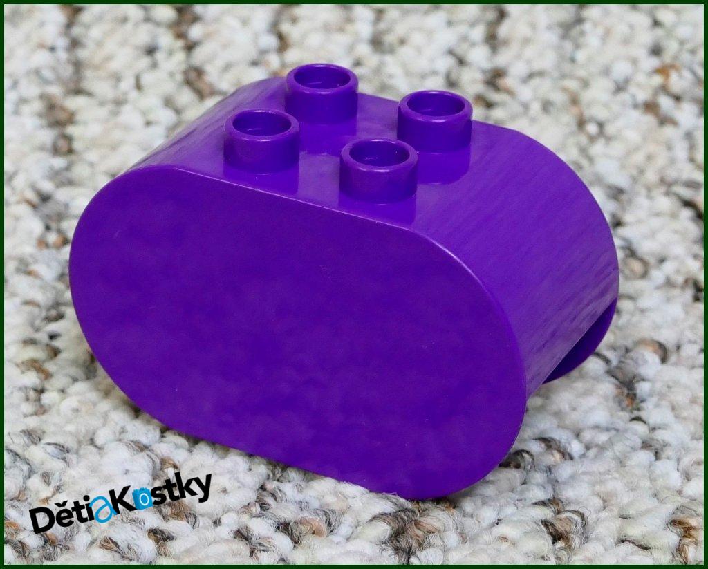 Lego® Duplo® 2x4x2 Kostka Zaoblená Tmavě Fialová