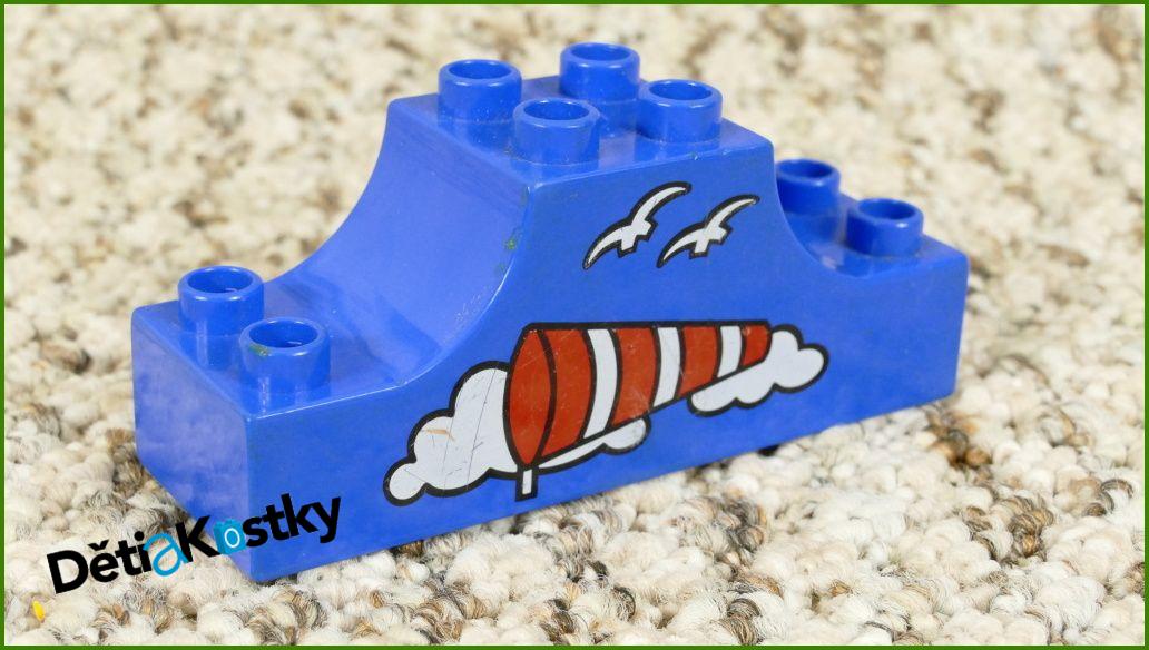 Lego® Duplo® Klenutá Kostka 2x6 Modrá - Směr Větru