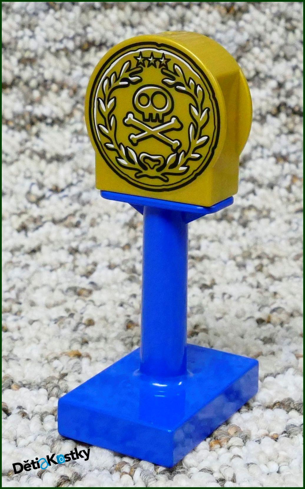 Lego® Duplo® Značka Zlatá Kulatá - Lebka/Piráti