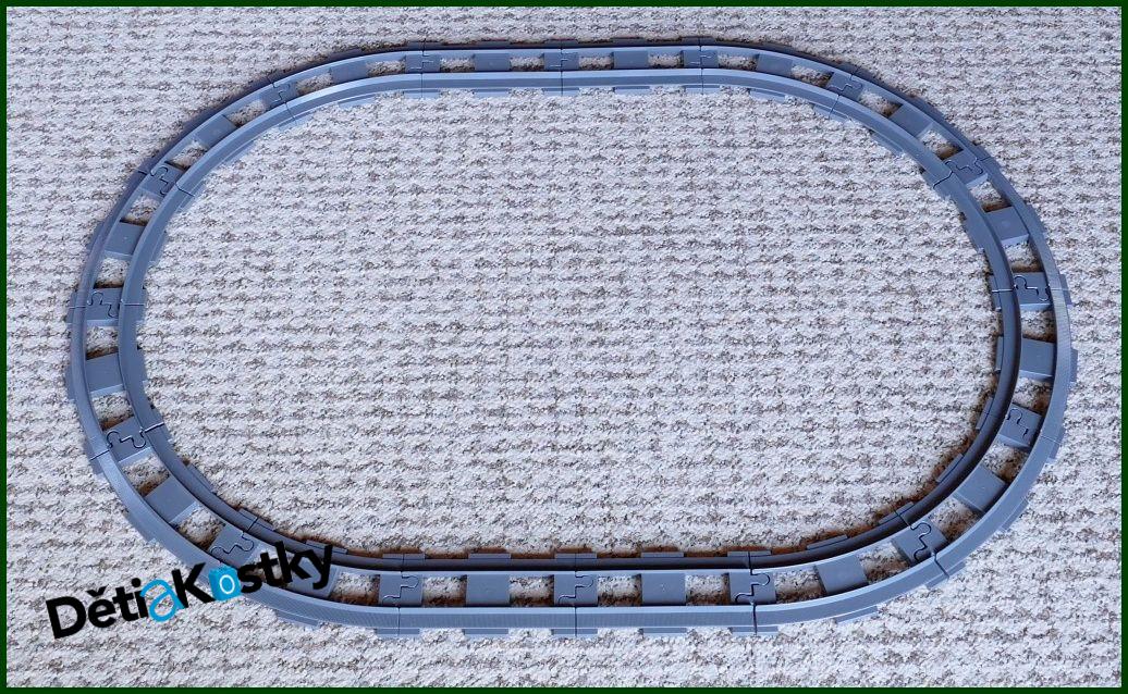 Lego® Duplo® Sestava Kolejí/Ovál (Novější Tmavě Šedá)