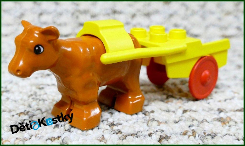Lego® Duplo® Telátko Hnědé - Žlutý Vozík