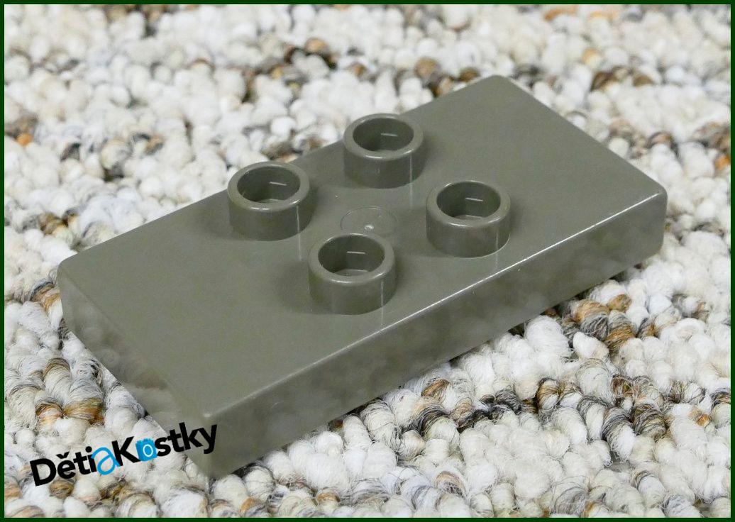 Lego® Duplo® Podložka/Destička 2x4 (4 Piny) Šedá