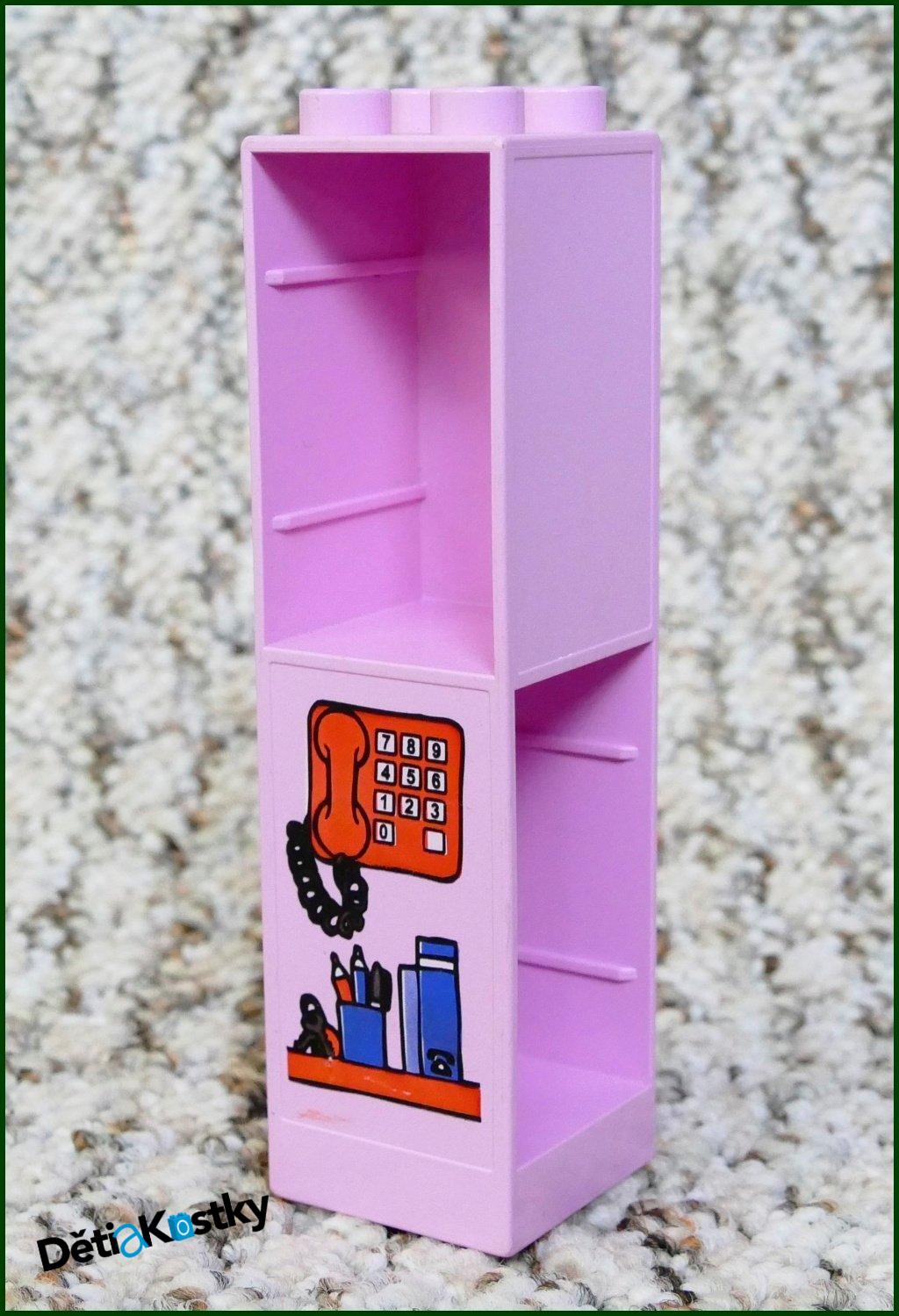 Lego® Duplo® Skříňka Vysoká Růžová - Obrázek Telefon