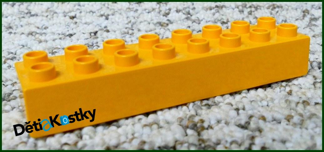 Lego® Duplo® Kostka 2x8 Světle Oranžová