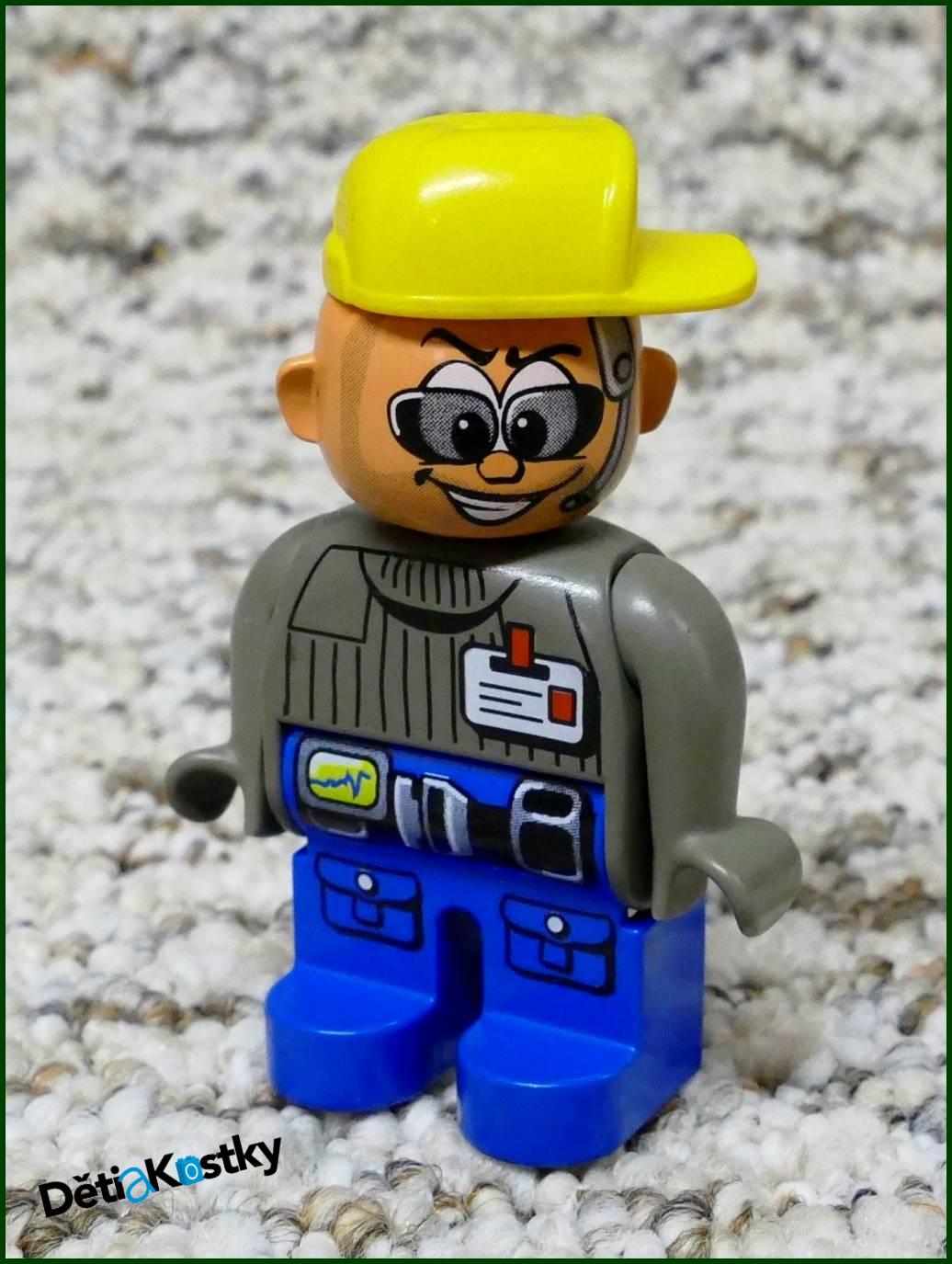 Lego® Duplo® Figurka Servisák Šedý - Žlutý Otočný Kšilt