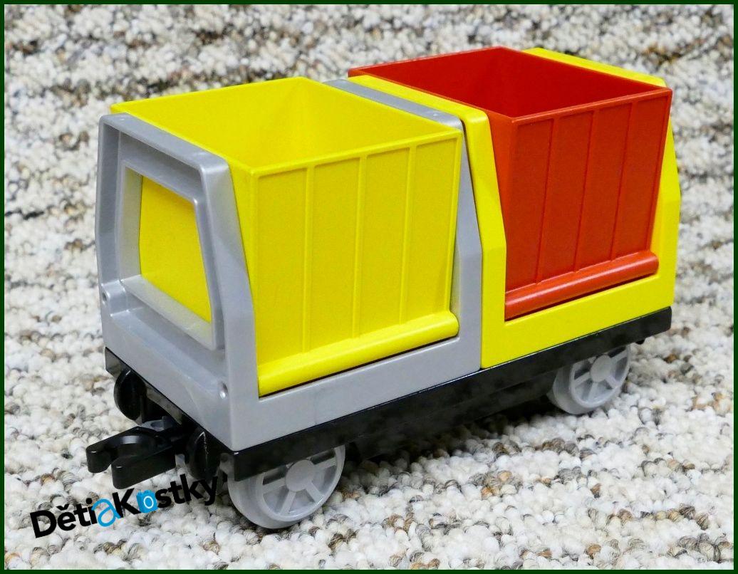 Lego® Duplo® Vagon - Kontejnery Nákladní - Šedá/Žlutá/Červená