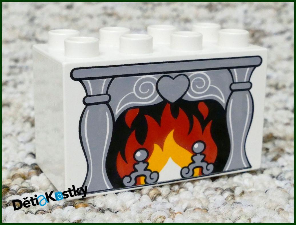 Lego® Duplo® Kostka 2x4x2 Bílá - Krb