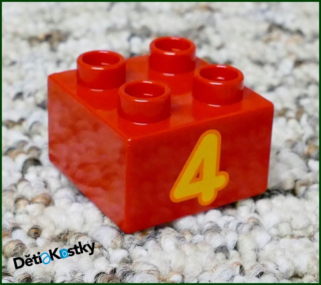 Lego® Duplo® Kostka 2x2 Červená - Žlutá Čtverka