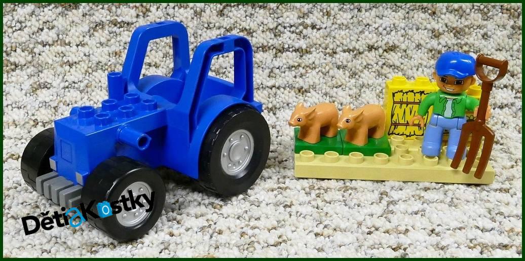 Lego® Duplo® Traktor s Figurkou, Deskou a Zvířátky