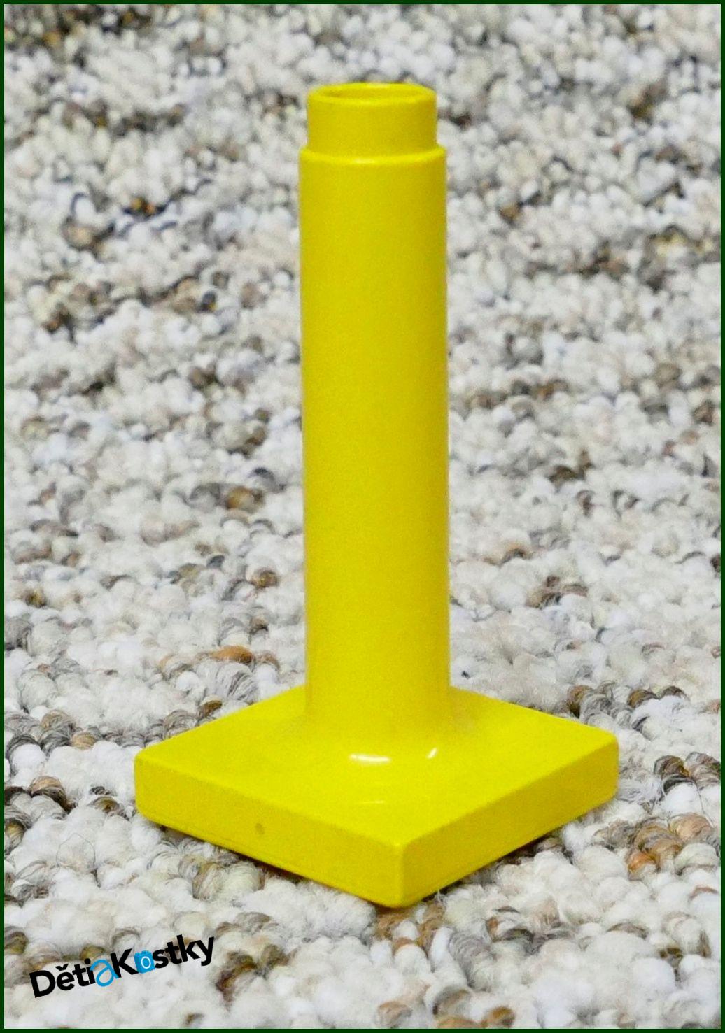 Lego® Duplo® Žlutý Vysoký Podstavec pro Lampičky, Slunečníky, Značky, Kostky 1x2x2