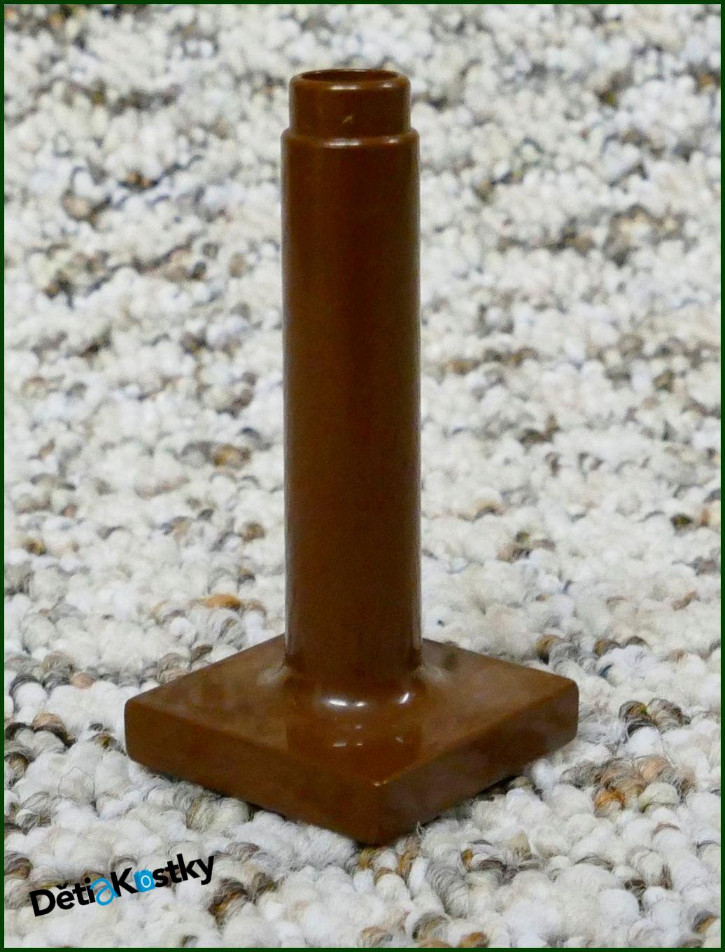 Lego® Duplo® Hnědý Vysoký Podstavec pro Lampičky, Slunečníky, Značky, Kostky 1x2x2