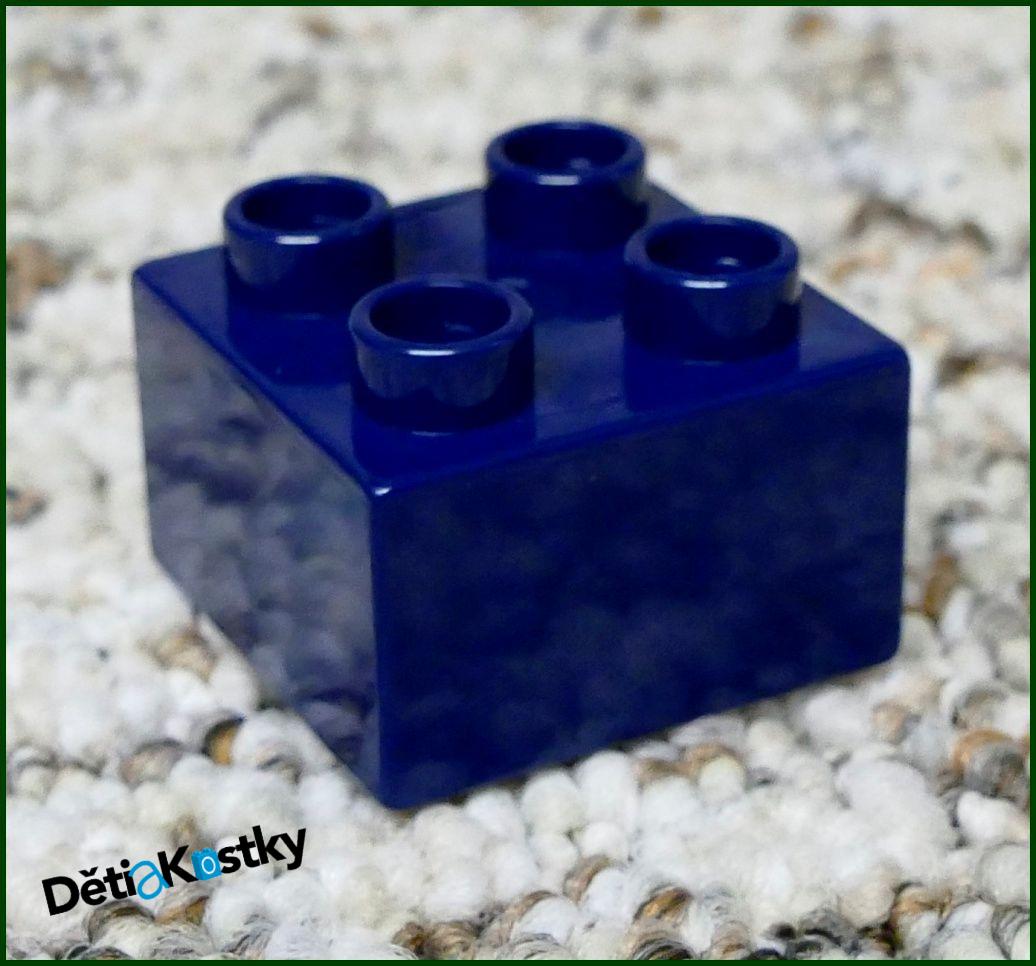 Lego® Duplo® Kostka 2x2 Tmavě Modrá