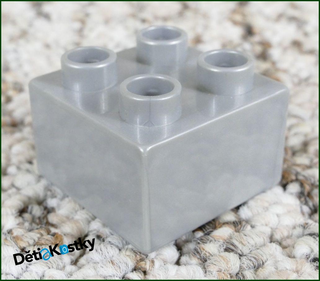 Lego® Duplo® Kostka 2x2 Šedo-Stříbrná
