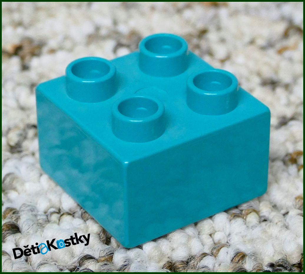 Lego® Duplo® Kostka 2x2 Středně Tyrkysová
