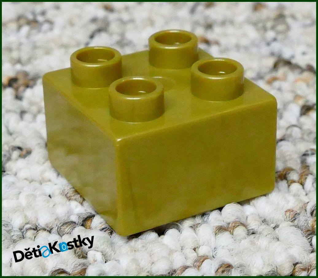 Lego® Duplo® Kostka 2x2 Tmavě Zlatá