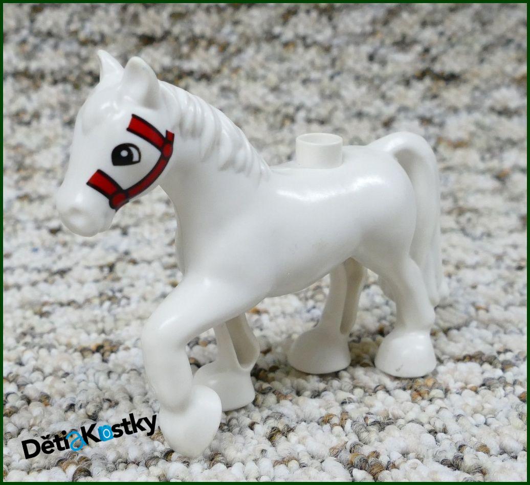 Lego® Duplo® Kůň Bílý - Rytíři - Potisk Pouze Uzda