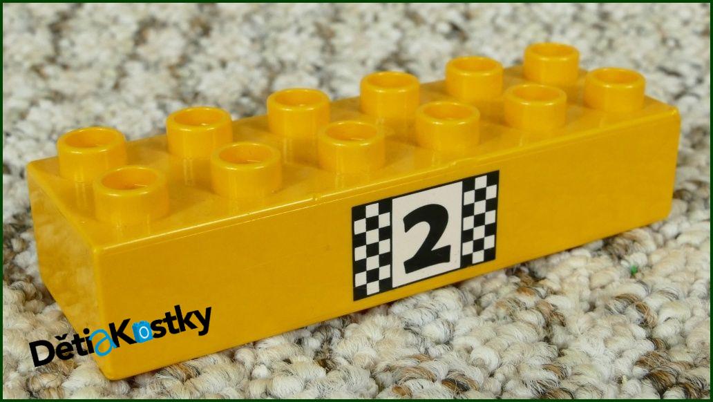 Lego® Duplo® Kostka 2x6 Oranžová Stupeň Vítěžů - 2