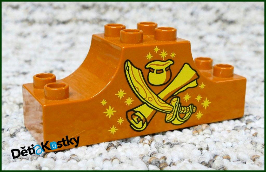 Lego® Duplo® Pirátská Kostka 2x6 Hnědá