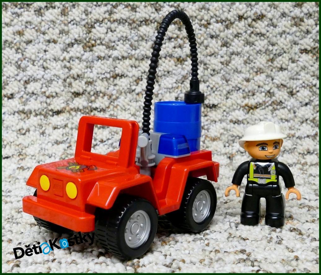 Lego® Duplo® Terénní Hasičský Jeep - Modrý Sud