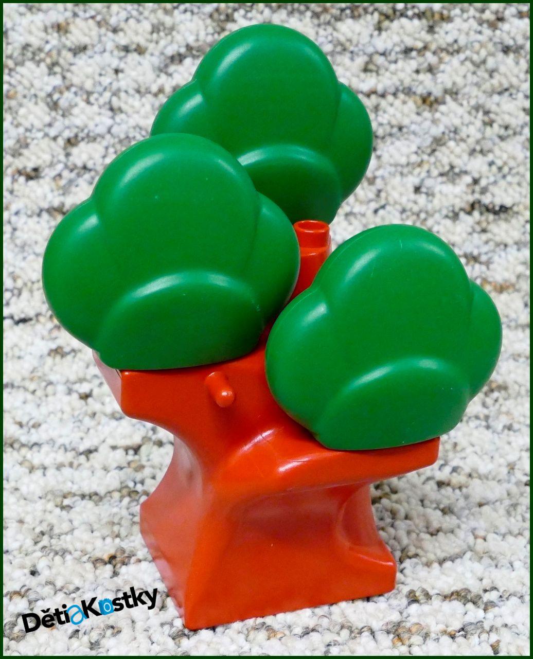 Lego® Duplo® Strom Červený - 3 Korunky Tmavě Zelené