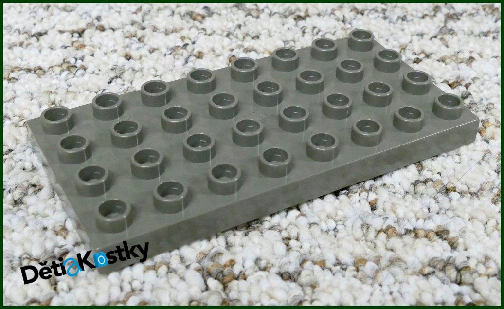 Lego® Duplo® Podložka/Destička 4x8 Hnědošedá