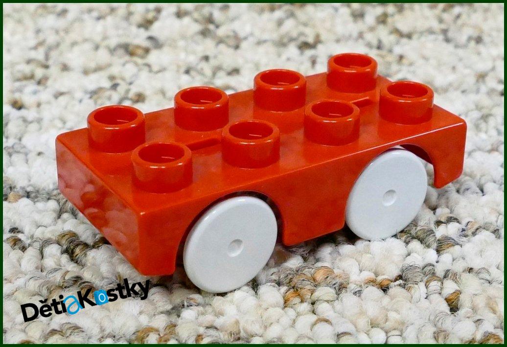 Lego® Duplo® Podvozek Malý 2x4 Červený - Bílá Kola