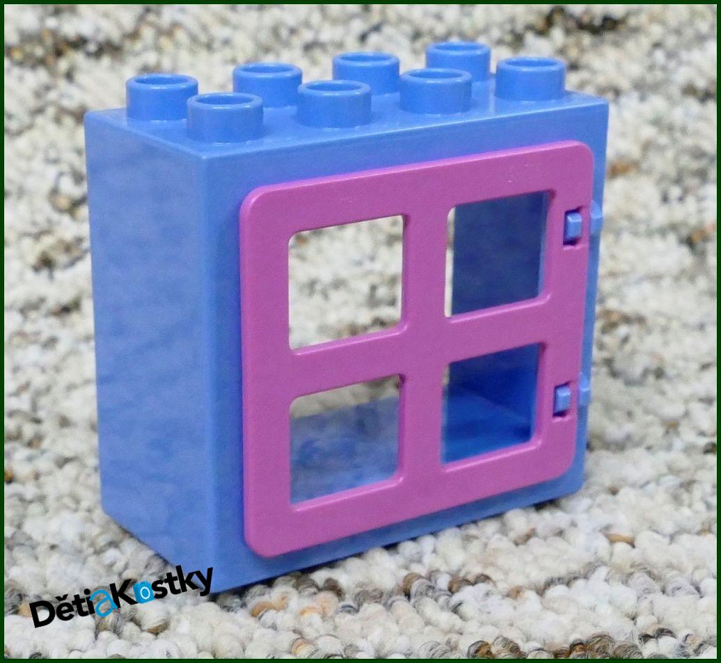 Lego® Duplo® Kostka s Oknem Světle Modrá - Růžové Okno