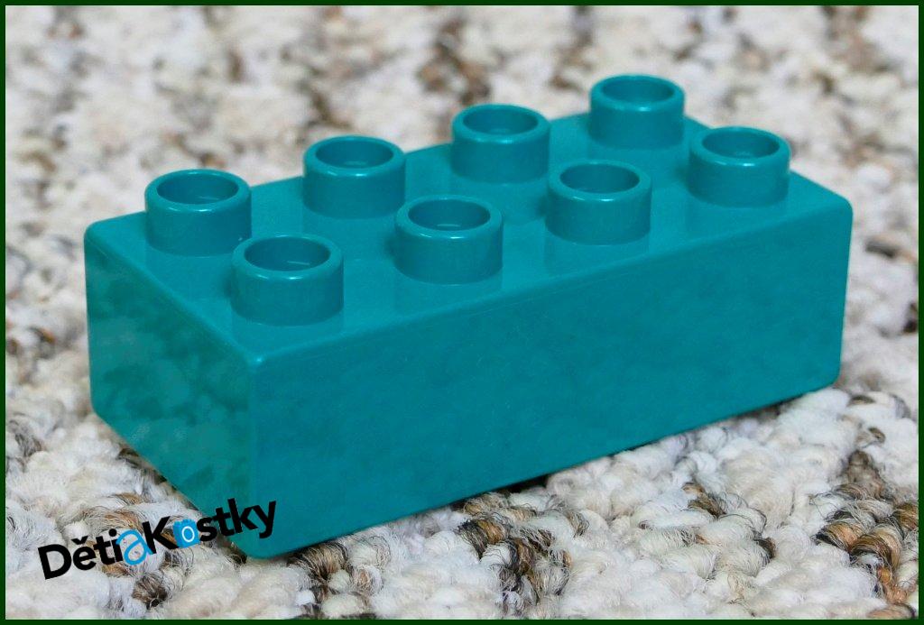 Lego® Duplo® Kostka 2x4 Tmavě Tyrkysová