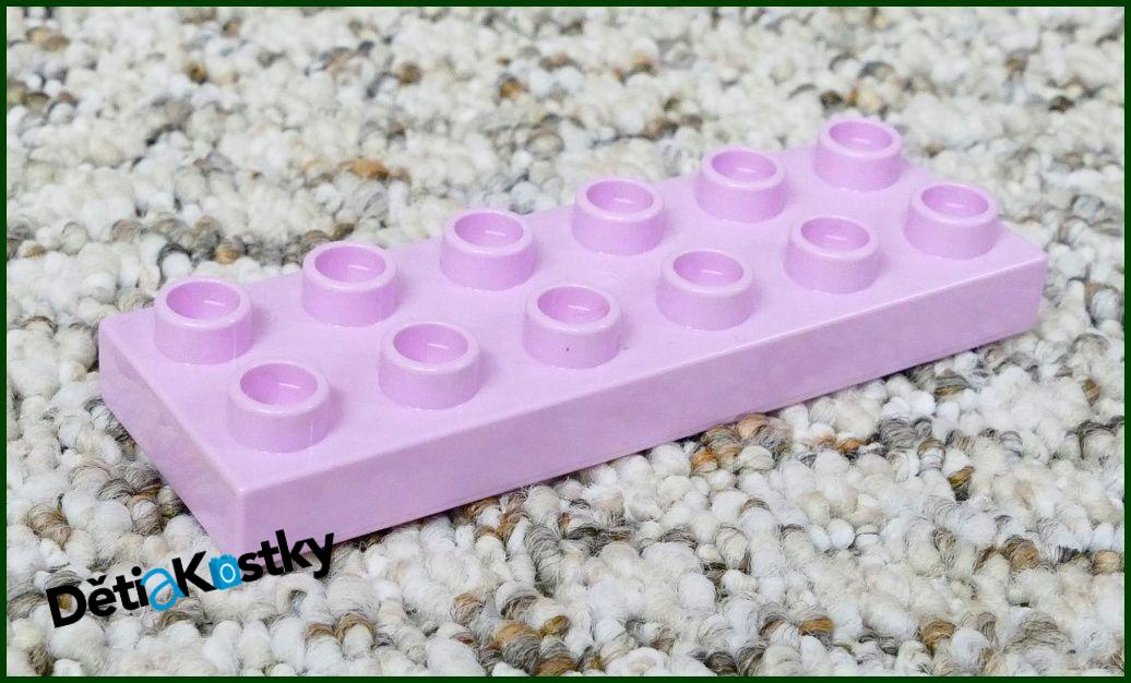 Lego® Duplo® Podložka/Destička 2x6 Růžová