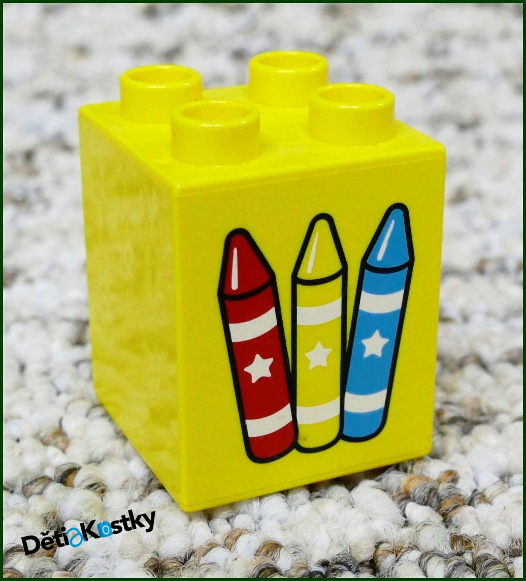 Lego® Duplo® Kostka 2x2x2 Žlutá - Pastelky
